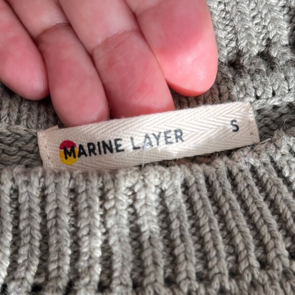 Marine Layer Montecito Crewneck Sweater, Small, Moss Green - Picture 6 of 6